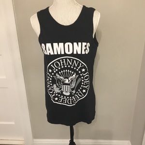 Women’s “Ramones” Rock and Roll Black Tank